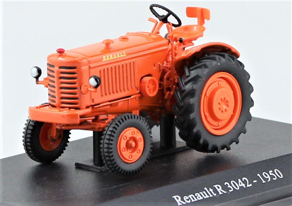 Renault R 3042 orange 1950 Traktor 1:43 Hachette/UH Modellauto 